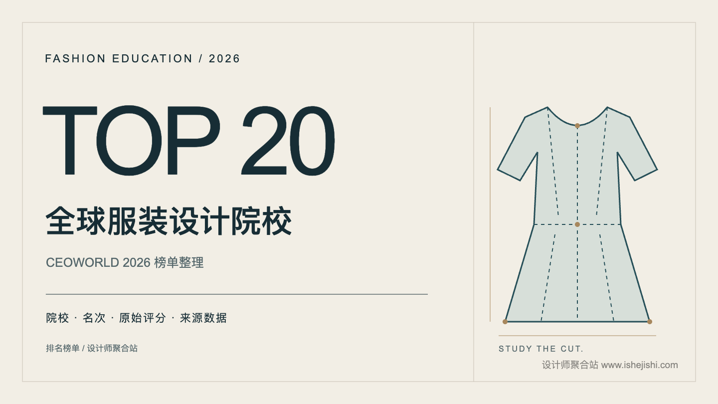2026全球服装设计院校TOP20榜单主题图 2026全球服装设计院校TOP20榜单主题图