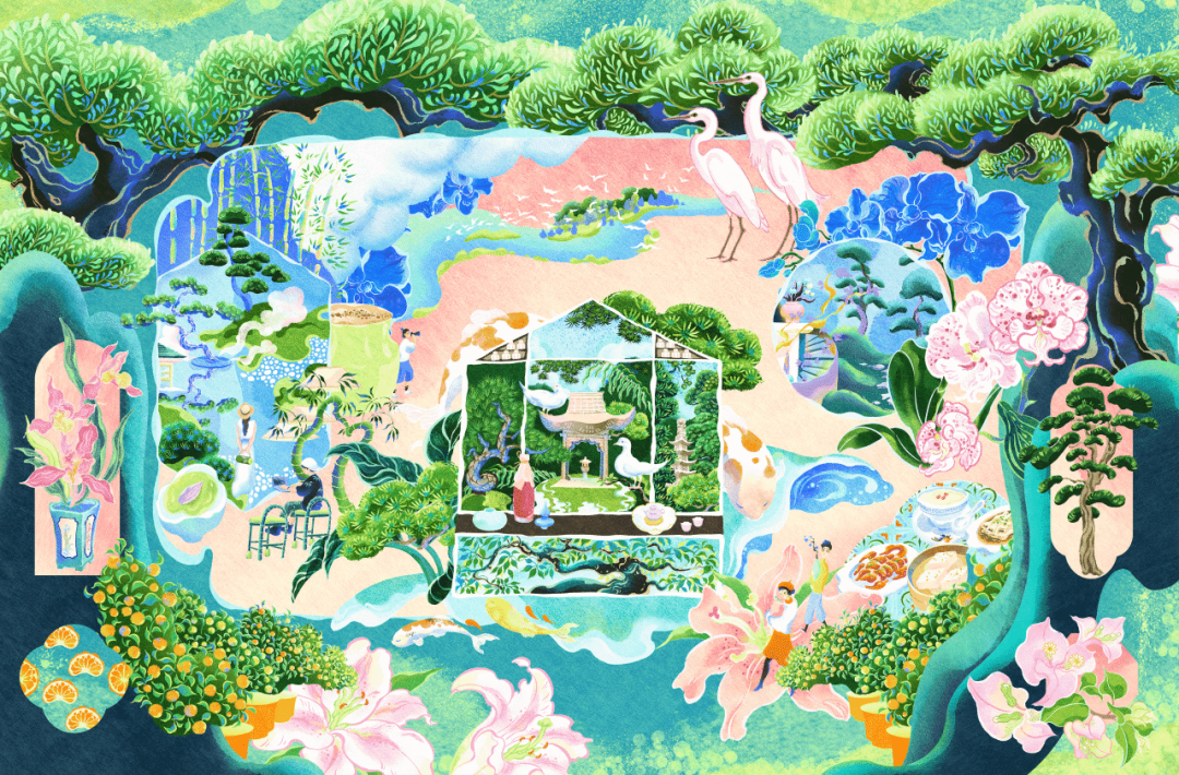 2026“花YOUNG陈村・花绘世界”陈村文旅主题插画大赛获奖作品 · 作品图8
