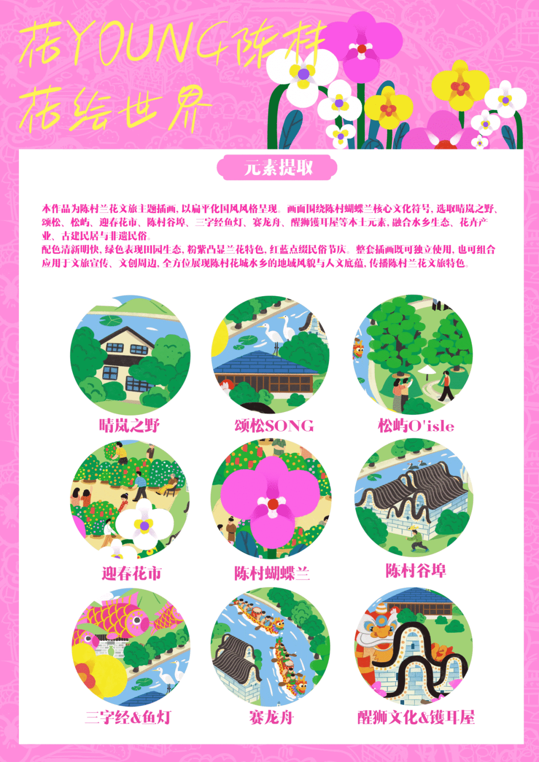 2026“花YOUNG陈村・花绘世界”陈村文旅主题插画大赛获奖作品 · 作品图62