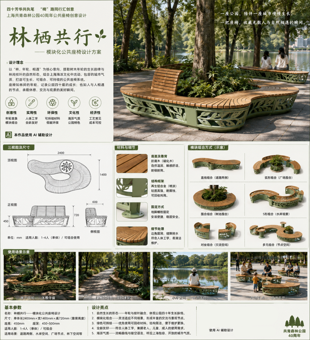 园椅创意征集活动获奖名单及优秀作品展示 · 作品图1