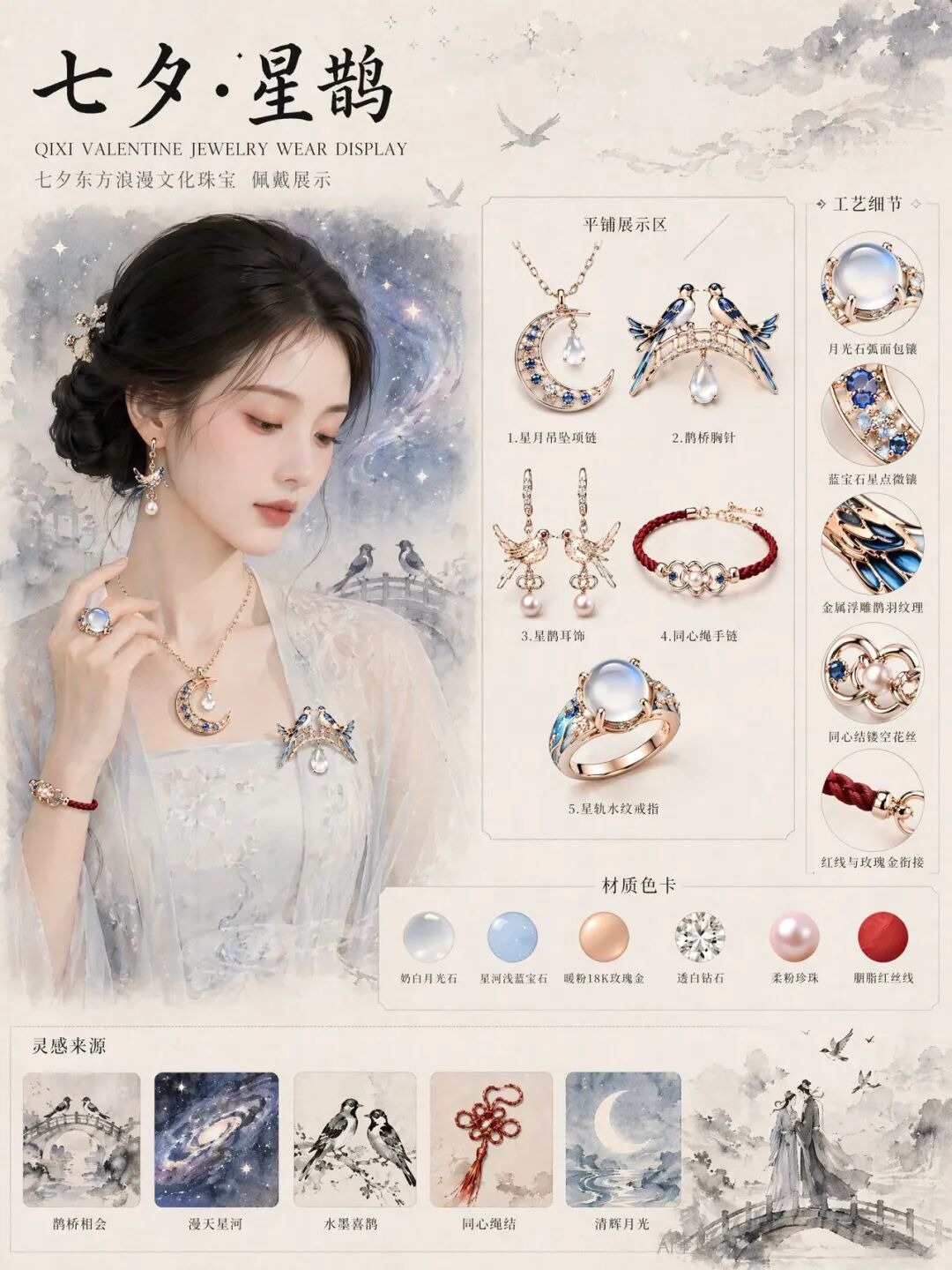 2026“华夏奖”文化艺术设计大赛 中华传统节日文化创意设计赛道【七夕节】主题入选作品(AI(人工智能)创意作品) · 作品图135
