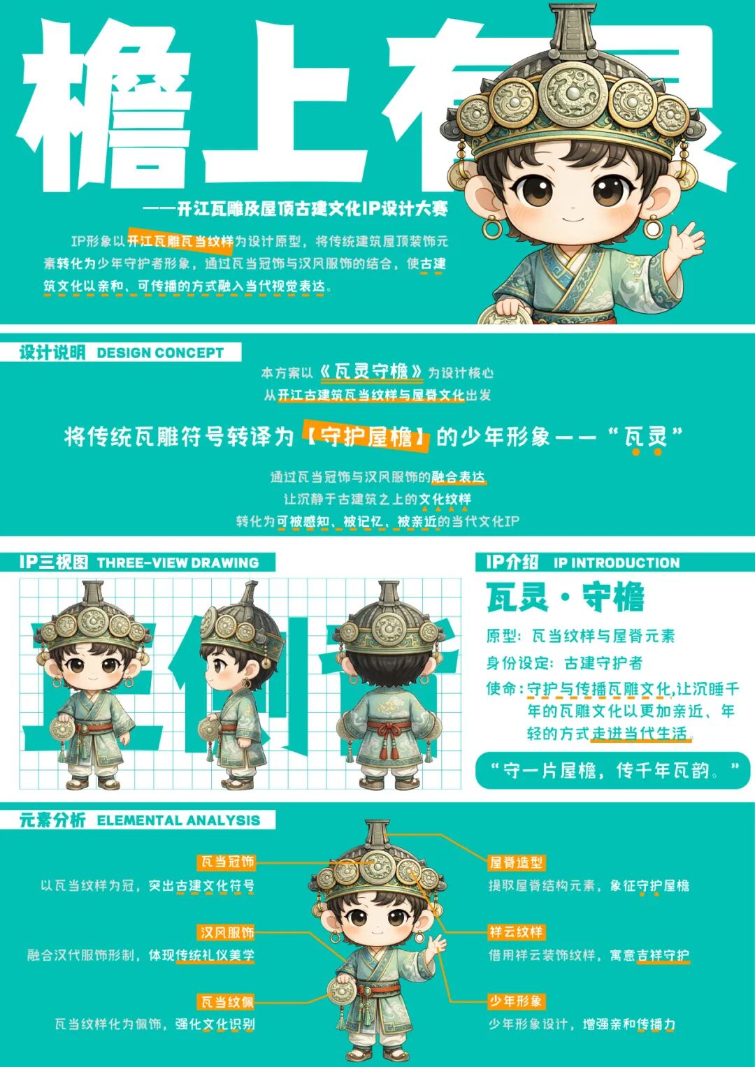 开江瓦雕及屋顶古建文化IP设计大赛获奖名单及作品 · 作品图22
