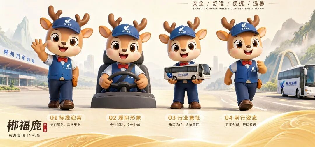 郴汽集团专属IP卡通形象征集评审结果公示 · 作品图1