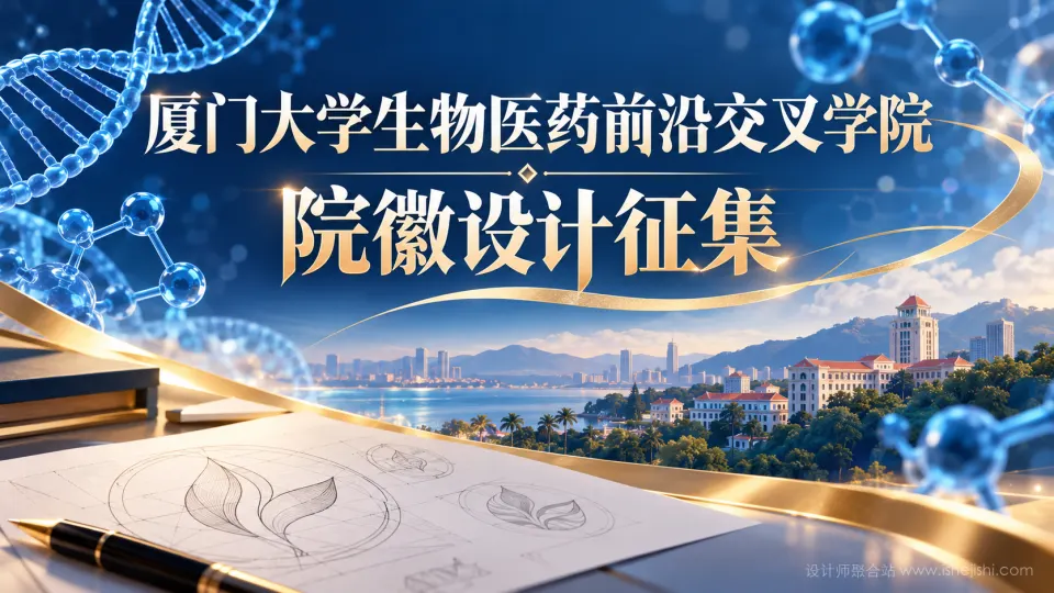 厦门大学生物医药前沿交叉学院院徽设计征集